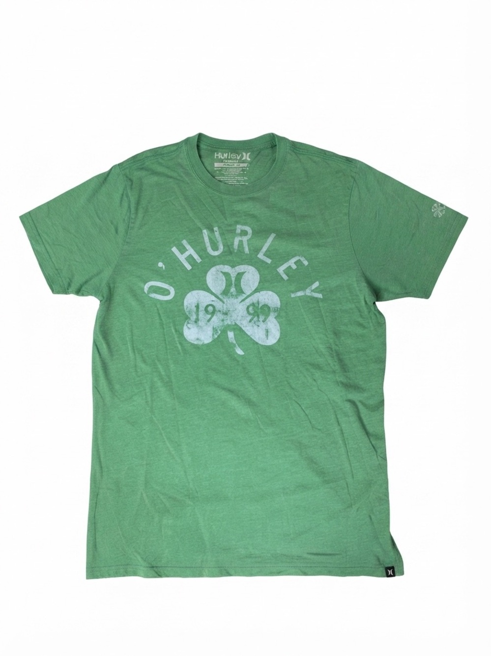 Hurley Green "O'Hurley" St. Patrick's Day Shamrock Graphic T-Shirt Medium